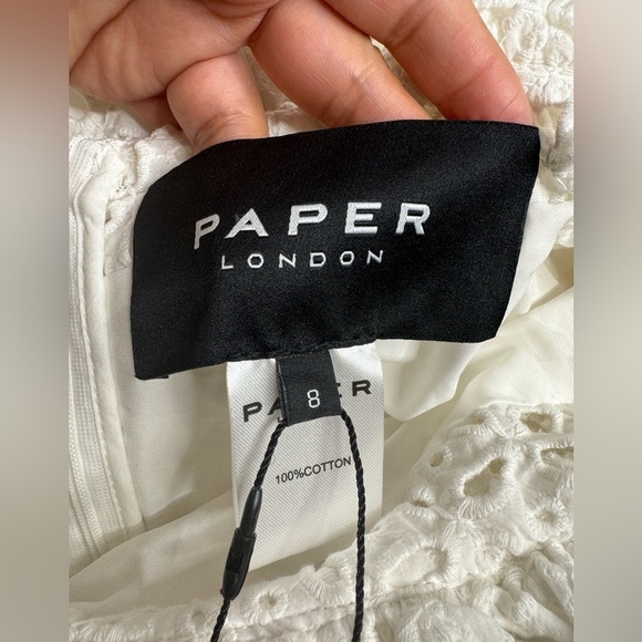 PAPER LONDON Gaga Frill Cotton Dress NWT - Picture 6 of 12